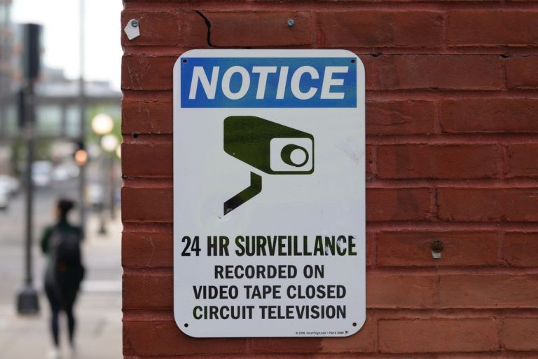 Aviso de vigilancia para cámaras de seguridad