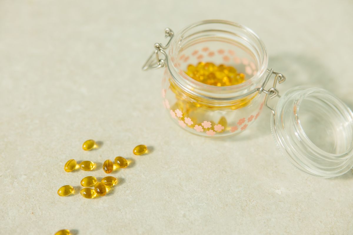 Cápsulas de vitamina D para salud