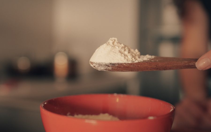Cucharada de harina para mass gainer