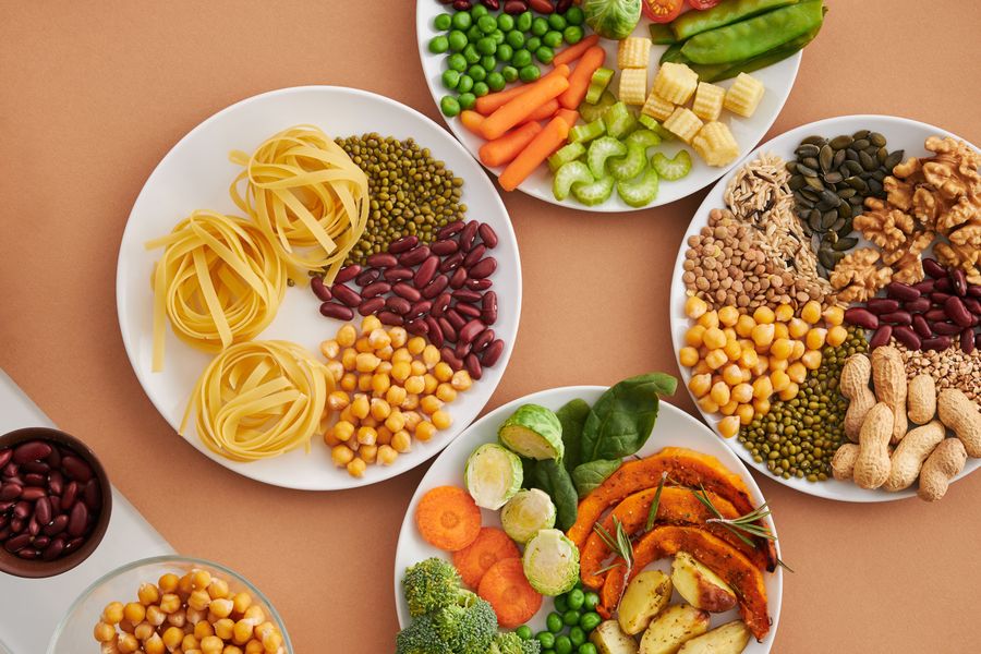 Legumbres y verduras ricas en glutamina