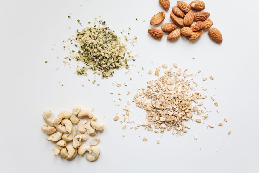 Proteínas veganas naturales con frutos secos