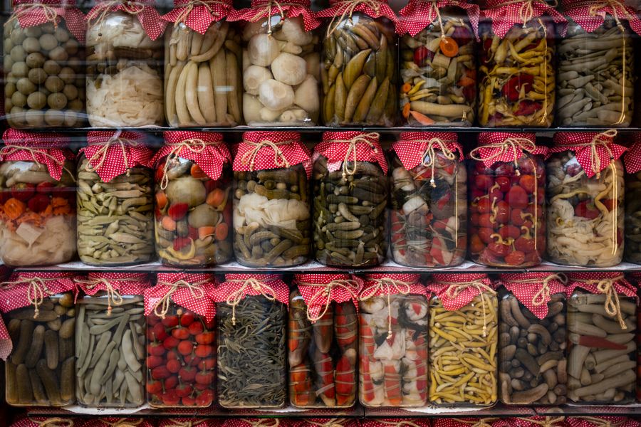 Vegetales fermentados probióticos naturales